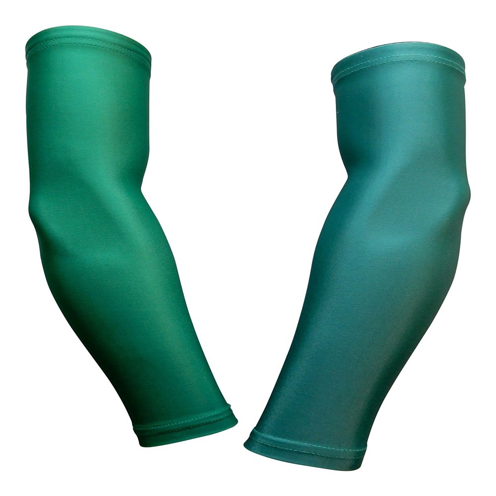 Sports Farm PAIR Compression Elbow Arm Sleeves (ADULT SMALL, DARK GREEN)