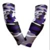 Sports Farm PAIR Compression Elbow Arm Sleeves (ADULT SMALL, PURPLE BLACK GRAY WOODLAND CAMO) view 1