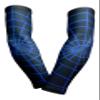 Sports Farm PAIR Compression Elbow Arm Sleeves (YOUTH LARGE, BLACK BLUE SPIDER WEB) view 1