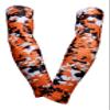 Sports Farm PAIR Compression Elbow Arm Sleeves (ADULT MEDIUM, ORANGE BLACK DIGI CAMO) view 1