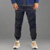 Southpole Big Boys' Jogger Pants in Basic Stretch Twill Fabric, Dark Grey, Large view 4