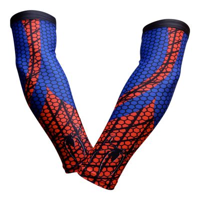 Sports Farm PAIR Compression Elbow Arm Sleeves (YOUTH LARGE, SPIDER)