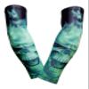 Sports Farm PAIR Compression Elbow Arm Sleeves (ADULT SMALL, BLACK GREEN GHOST) view 1