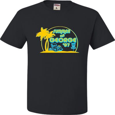 Go All Out XX-Large Black Adult Summer of George Funny Retro Comedy T-Shirt