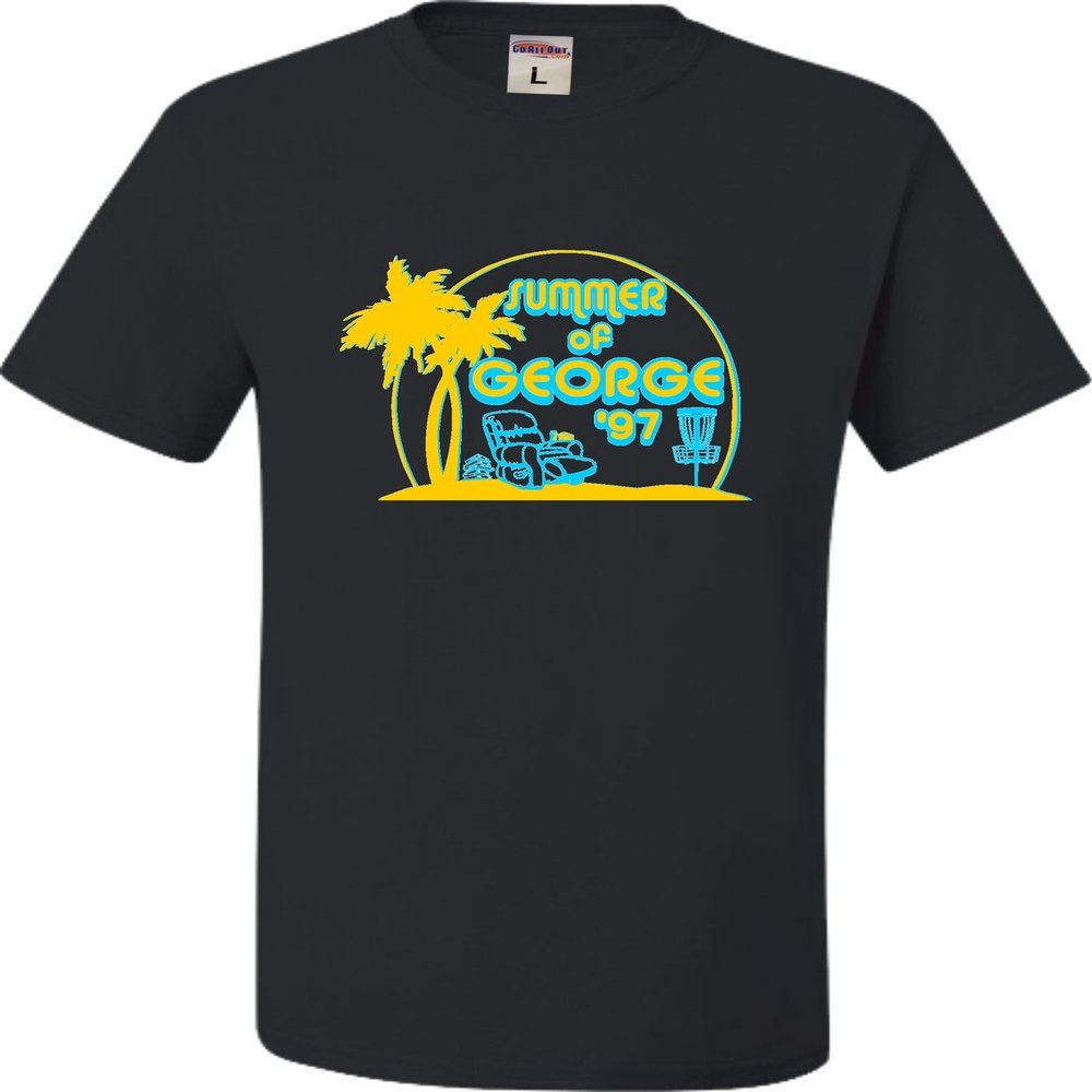 Go All Out XX-Large Black Adult Summer of George Funny Retro Comedy T-Shirt