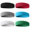 BEACE Sweatbands Sports Headband for Men & Women - 6PCS Moisture Wicking Athletic Cotton Terry Cloth Sweatband for Tennis, Basketball, Running, Gym, Working Out Bl/Wh/Gr/Ma/DP/LT view 1