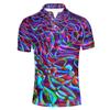 HUGS IDEA Novelty Men's Big & Tall Golf Pique Polos Shirt Short Sleeve Hip Hop Style T-Shirts Soft Athletic Sport Tee view 1