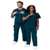 Sivvan Durable Unisex Scrubs Set - Classic V-Neck Scrub Top & Drawstring Scrub Pants For Men & Women, 5 Pockets - S8400 - Caribbean Blue - M view 3