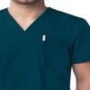 Sivvan Durable Unisex Scrubs Set - Classic V-Neck Scrub Top & Drawstring Scrub Pants For Men & Women, 5 Pockets - S8400 - Caribbean Blue - M view 4
