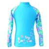 TFJH E Girls Swimsuit UPF 50+ UV Two-Piece Rash Guard Suits Blue Long 5-6 Years 6A view 2