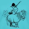 Thelwell Rider Spring Cleaning Sweeping Horse Women's V-Neck T-Shirt Aqua view 3