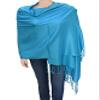 Flyingeagle Trade Solid Color Pashmina Shawl Scarf for Women (Blue) view 1