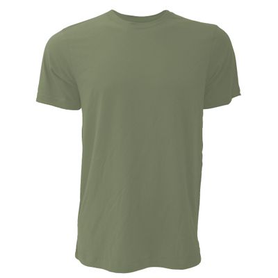 Canvas Unisex Jersey Crew Neck Short Sleeve T-Shirt (L, Heather Stone)