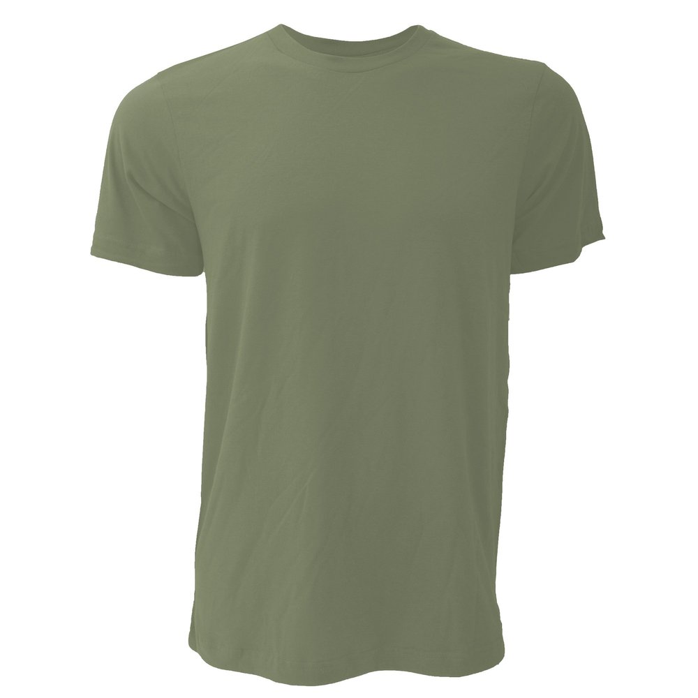 Canvas Unisex Jersey Crew Neck Short Sleeve T-Shirt (L, Heather Stone)
