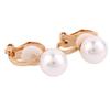 Simulated Pearl Clip Earrings No Pierced Charm Jewelry Gold Plated 8mm Pearl (8mm gold plated) view 1