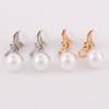 Simulated Pearl Clip Earrings No Pierced Charm Jewelry Gold Plated 8mm Pearl (8mm gold plated) view 3