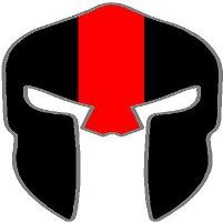 3" Spartan Thin Red Line Decal Firefighter Flag Lucky Vinyl Sticker