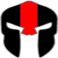 3" Spartan Thin Red Line Decal Firefighter Flag Lucky Vinyl Sticker