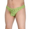 JAXFSTK Men's Bikini Briefs Duotone Bulge Pouch Brief Underwear Mini Nightwear Guys Underpants Green M view 2