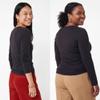 Emmalise Women's Long Sleeve Scoop Neck Tee Slim Fit Junior and Plus Size, 3Pk - H Grey, Charcoal, Black Small view 4