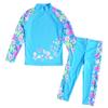 BAOHULU Girls Swimsuit Two Piece Tankini UPF 50+ UV Protective Rash Guard Set 3-12 Years S240_BlueLong_6A view 1