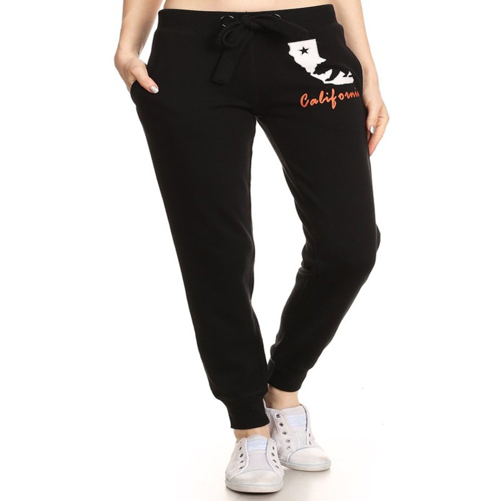 NE PEOPLE Women's Casual Wide-String California Fleece Jogging Pants