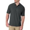 Hanes Mens Pique Short Sleeve Polo Shirt, Three-button Midweight For, Charcoal Heather, Small US view 1