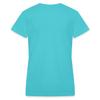 Spreadshirt Thelwell Rider Spring Cleaning Sweeping Horse Licensed Women's V-Neck T-Shirt, 2XL, Aqua view 3