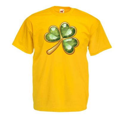 lepni.me Mens T-shirt Shamrock - Symbol of Ireland Saint Patricks/St Paddy's day Irish Festival clothing (XX-Large Yellow Multi Color)