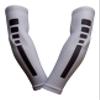 Sports Farm PAIR Compression Elbow Arm Sleeves (YOUTH MEDIUM, GRAY/BLACK STRIPE) view 1