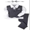 Johnnie Lene JL40 Pinstripe Boys Formal Dresswear Vest Set (3T, Gray/White) view 1