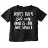 Funny Single Aunts Cute Niece Nephew Toddler Boy Girl T Shirt Black view 1