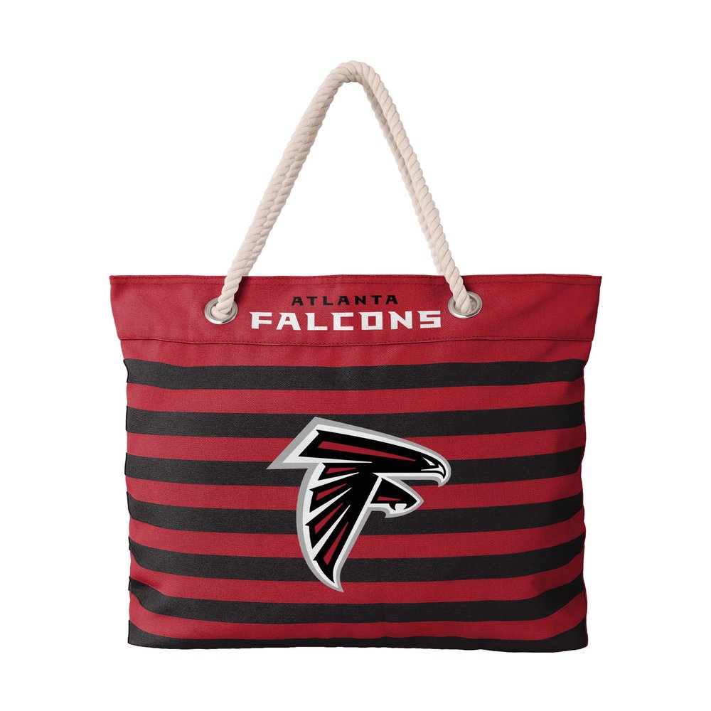FOCO Atlanta Falcons NFL Nautical Stripe Tote Bag