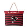 FOCO Atlanta Falcons NFL Nautical Stripe Tote Bag view 1