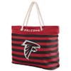 FOCO Atlanta Falcons NFL Nautical Stripe Tote Bag view 3