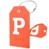 Shacke Initial Luggage Tag with Full Privacy Cover and Stainless Steel Loop  (Letter P) view 1