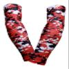 Sports Farm PAIR Compression Elbow Arm Sleeves (YOUTH MEDIUM, RED BLACK DIGI CAMO) view 1