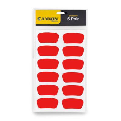 Cannon Sports Under Eye Stickers for Sports (Red, 6 Pair)
