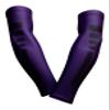 Sports Farm PAIR Compression Elbow Arm Sleeves (ADULT LARGE, PURPLE BLACK STRIPE) view 1