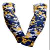 Sports Farm PAIR Compression Elbow Arm Sleeves (YOUTH LARGE, NAVY YELLOW DIGI CAMO) view 1