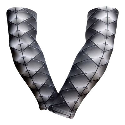 Sports Farm PAIR Compression Elbow Arm Sleeves (ADULT SMALL, ARMOUR)