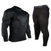 Body Safe Guard Padded Compression Shirts, Long Sleeve Shoulder Rib Chest Protector Suit for Football view 1