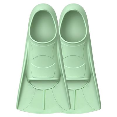5in1 Soft Silicone Swim Training Fins Set for Lap Swimming with Earplugs Noseclip Phone Pouch and Travel Mesh Bag, Short Blade Floating Flippers for Adult Men Women