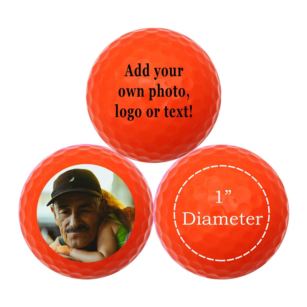 Custom Orange Golf Balls - 1 Dozen: Personalize with Your Logo or Text for a Vibrant Edge on The Fairway
