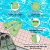 Comfecto Silicone Kids Swim Fins with Cute Sea Creature Out Sole, Short Training Fins for Lap Swimming Snorkeling, Travel Size Flippers with Mesh Bag view 3