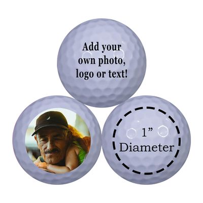 Personalized White Golf Balls - 1 Dozen with Custom Logo or Text, Made in USA, Christmas Ribbon Packaging