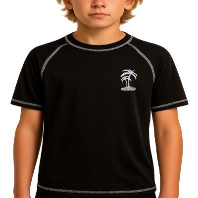 iXtreme Boys' Big Palm Tree Rash Guard, Size 3T, Black