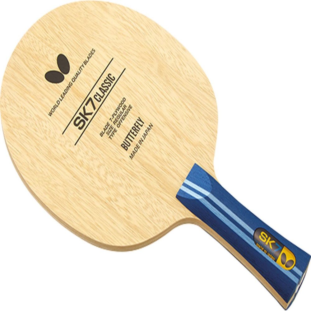 Butterfly SK7 Classic Table Tennis Blade - 7-ply All-Wood Blade - SK7 Classic Blade - Professional Table Tennis Blade - Available in FL and ST Shakehand Handle Styles - Made in Japan