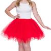 Dancina Women's Adult Vintage Petticoat Tulle Tutu Skirt [Sticker XL],Red,Regular Size view 1