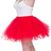 Dancina Women's Adult Vintage Petticoat Tulle Tutu Skirt [Sticker XL],Red,Regular Size view 2